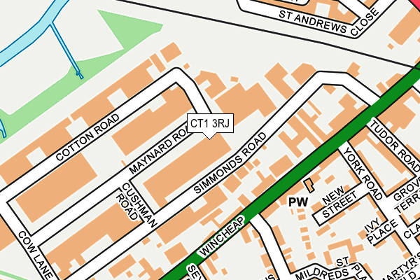 CT1 3RJ map - OS OpenMap – Local (Ordnance Survey) CT1 3RJ map - OS OpenMap – Local (Ordnance Survey)