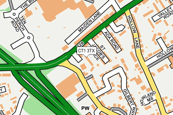 CT1 3TX map - OS OpenMap – Local (Ordnance Survey) CT1 3TX map - OS OpenMap – Local (Ordnance Survey)