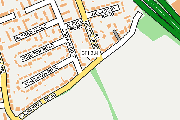 CT1 3UJ map - OS OpenMap – Local (Ordnance Survey) CT1 3UJ map - OS OpenMap – Local (Ordnance Survey)