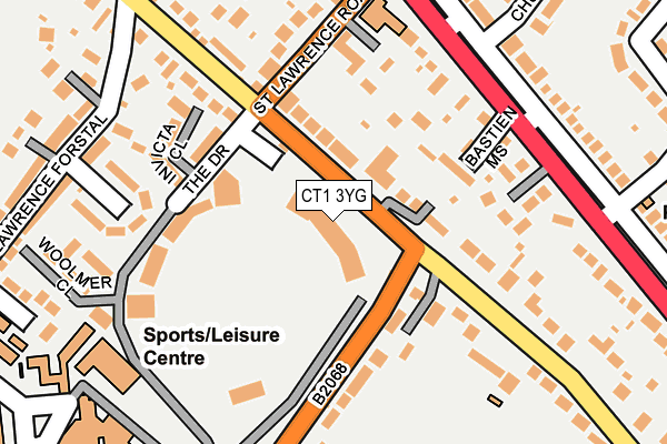 CT1 3YG map - OS OpenMap – Local (Ordnance Survey) CT1 3YG map - OS OpenMap – Local (Ordnance Survey)