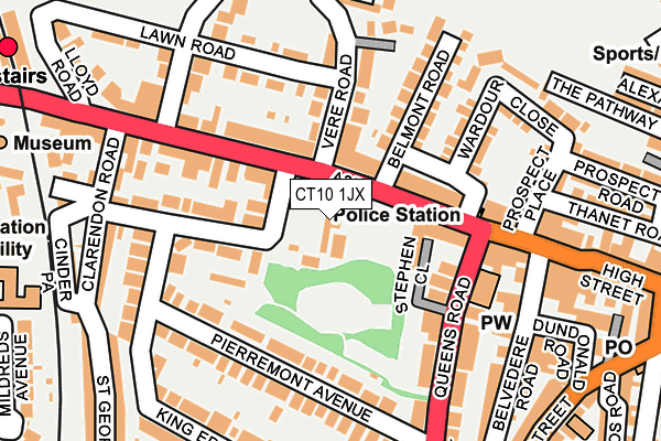 CT10 1JX map - OS OpenMap – Local (Ordnance Survey) CT10 1JX map - OS OpenMap – Local (Ordnance Survey)