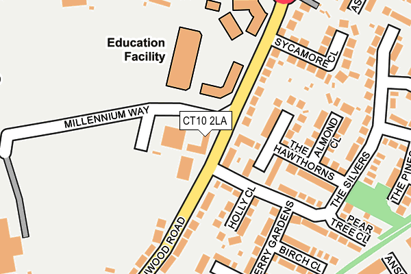 CT10 2LA map - OS OpenMap – Local (Ordnance Survey) CT10 2LA map - OS OpenMap – Local (Ordnance Survey)