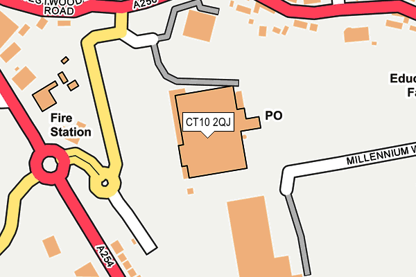 CT10 2QJ map - OS OpenMap – Local (Ordnance Survey) CT10 2QJ map - OS OpenMap – Local (Ordnance Survey)