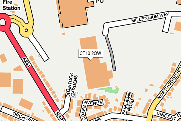 CT10 2QW map - OS OpenMap – Local (Ordnance Survey) CT10 2QW map - OS OpenMap – Local (Ordnance Survey)