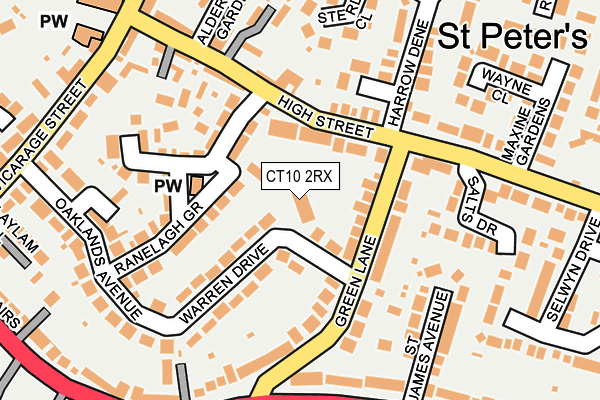 CT10 2RX map - OS OpenMap – Local (Ordnance Survey) CT10 2RX map - OS OpenMap – Local (Ordnance Survey)