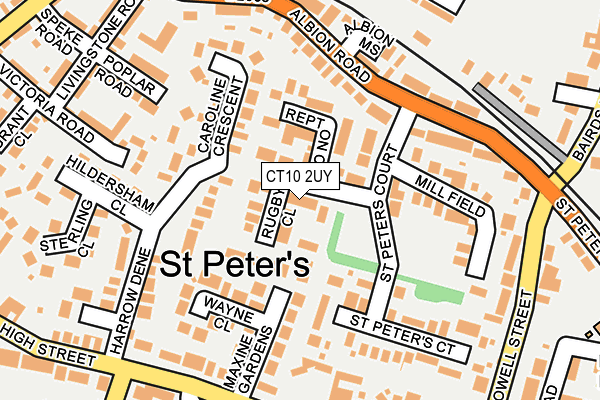 CT10 2UY map - OS OpenMap – Local (Ordnance Survey) CT10 2UY map - OS OpenMap – Local (Ordnance Survey)