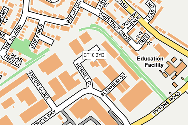 CT10 2YD map - OS OpenMap – Local (Ordnance Survey) CT10 2YD map - OS OpenMap – Local (Ordnance Survey)