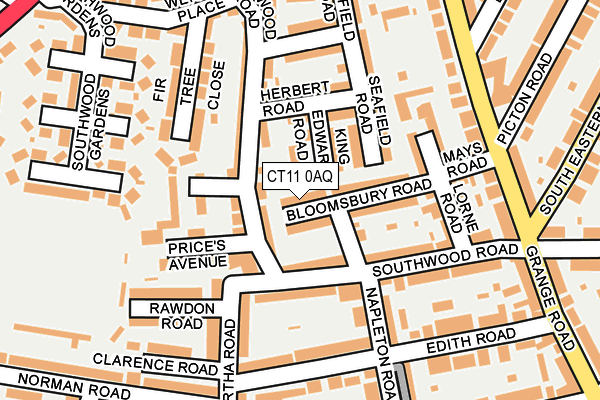 CT11 0AQ map - OS OpenMap – Local (Ordnance Survey)