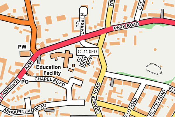 CT11 0FD map - OS OpenMap – Local (Ordnance Survey) CT11 0FD map - OS OpenMap – Local (Ordnance Survey)
