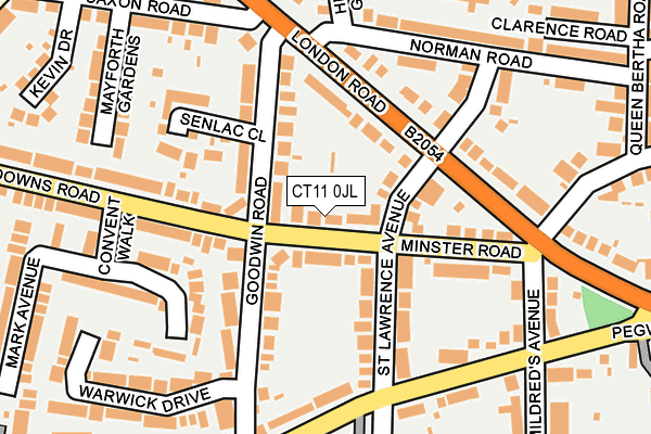 CT11 0JL map - OS OpenMap – Local (Ordnance Survey) CT11 0JL map - OS OpenMap – Local (Ordnance Survey)