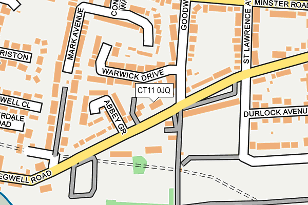 CT11 0JQ map - OS OpenMap – Local (Ordnance Survey) CT11 0JQ map - OS OpenMap – Local (Ordnance Survey)