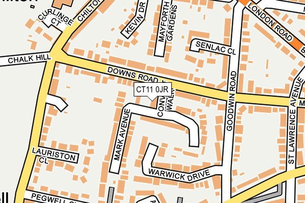 CT11 0JR map - OS OpenMap – Local (Ordnance Survey) CT11 0JR map - OS OpenMap – Local (Ordnance Survey)