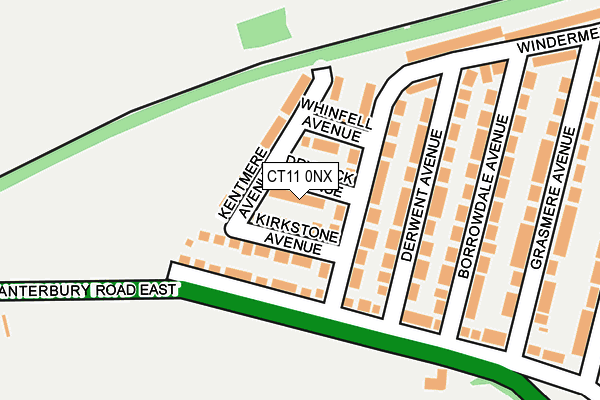 CT11 0NX map - OS OpenMap – Local (Ordnance Survey) CT11 0NX map - OS OpenMap – Local (Ordnance Survey)