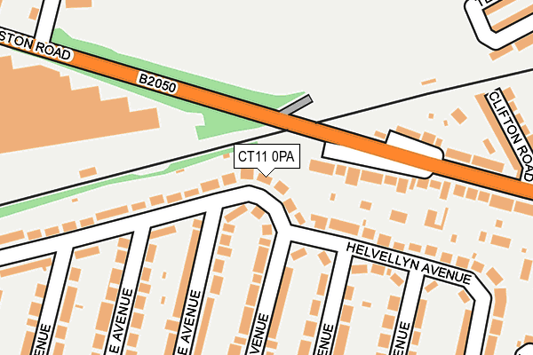 CT11 0PA map - OS OpenMap – Local (Ordnance Survey) CT11 0PA map - OS OpenMap – Local (Ordnance Survey)