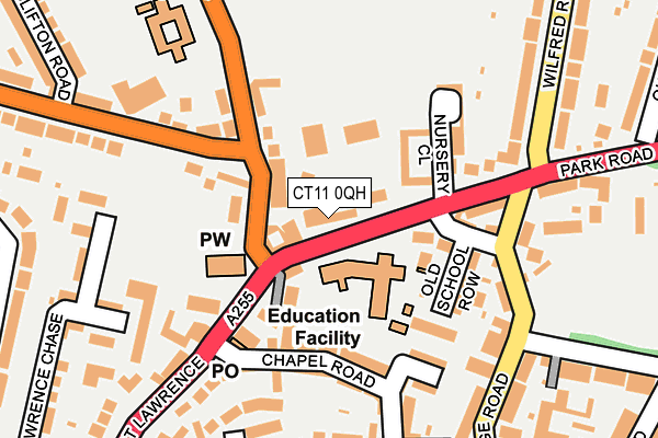 CT11 0QH map - OS OpenMap – Local (Ordnance Survey) CT11 0QH map - OS OpenMap – Local (Ordnance Survey)