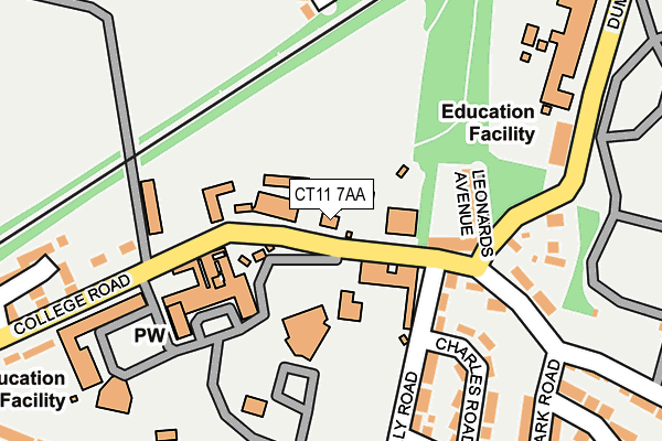 CT11 7AA map - OS OpenMap – Local (Ordnance Survey) CT11 7AA map - OS OpenMap – Local (Ordnance Survey)