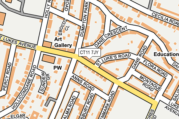 CT11 7JY map - OS OpenMap – Local (Ordnance Survey) CT11 7JY map - OS OpenMap – Local (Ordnance Survey)