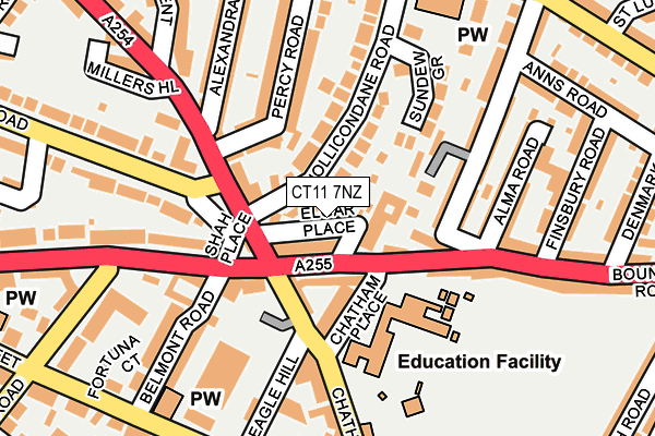 CT11 7NZ map - OS OpenMap – Local (Ordnance Survey) CT11 7NZ map - OS OpenMap – Local (Ordnance Survey)