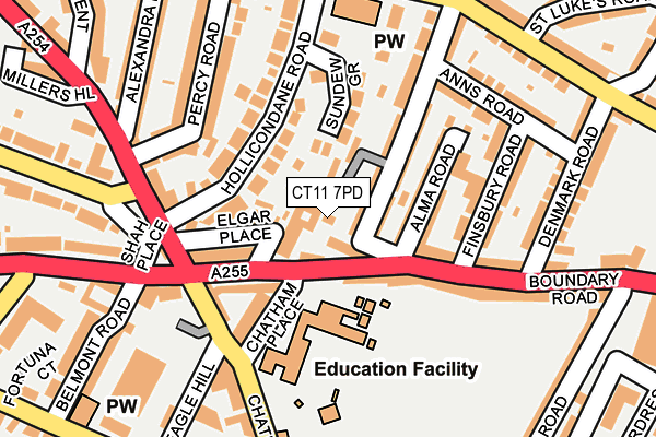CT11 7PD map - OS OpenMap – Local (Ordnance Survey) CT11 7PD map - OS OpenMap – Local (Ordnance Survey)