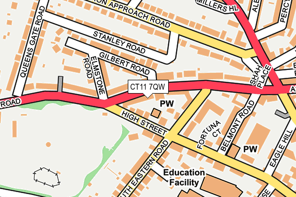 CT11 7QW map - OS OpenMap – Local (Ordnance Survey) CT11 7QW map - OS OpenMap – Local (Ordnance Survey)