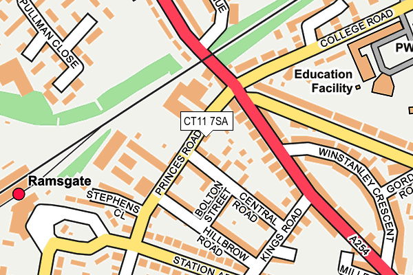 CT11 7SA map - OS OpenMap – Local (Ordnance Survey) CT11 7SA map - OS OpenMap – Local (Ordnance Survey)