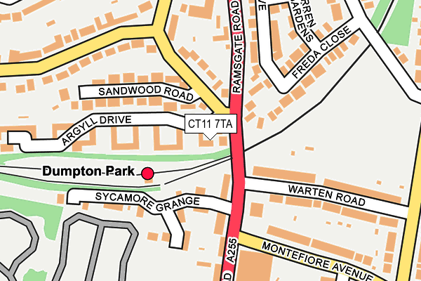 CT11 7TA map - OS OpenMap – Local (Ordnance Survey) CT11 7TA map - OS OpenMap – Local (Ordnance Survey)