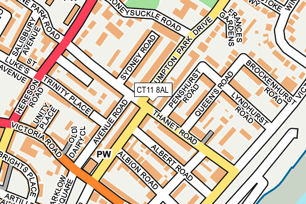 CT11 8AL map - OS OpenMap – Local (Ordnance Survey) CT11 8AL map - OS OpenMap – Local (Ordnance Survey)