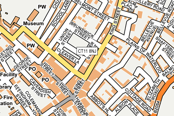 CT11 8NJ map - OS OpenMap – Local (Ordnance Survey) CT11 8NJ map - OS OpenMap – Local (Ordnance Survey)