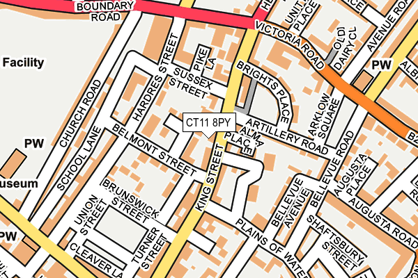CT11 8PY map - OS OpenMap – Local (Ordnance Survey) CT11 8PY map - OS OpenMap – Local (Ordnance Survey)
