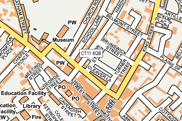CT11 8QB map - OS OpenMap – Local (Ordnance Survey) CT11 8QB map - OS OpenMap – Local (Ordnance Survey)