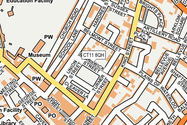 CT11 8QH map - OS OpenMap – Local (Ordnance Survey) CT11 8QH map - OS OpenMap – Local (Ordnance Survey)