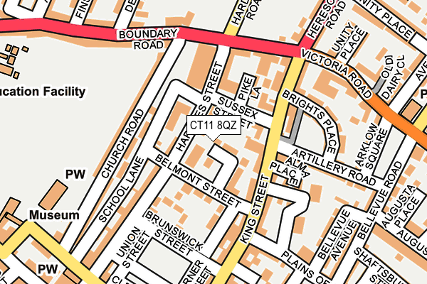CT11 8QZ map - OS OpenMap – Local (Ordnance Survey) CT11 8QZ map - OS OpenMap – Local (Ordnance Survey)