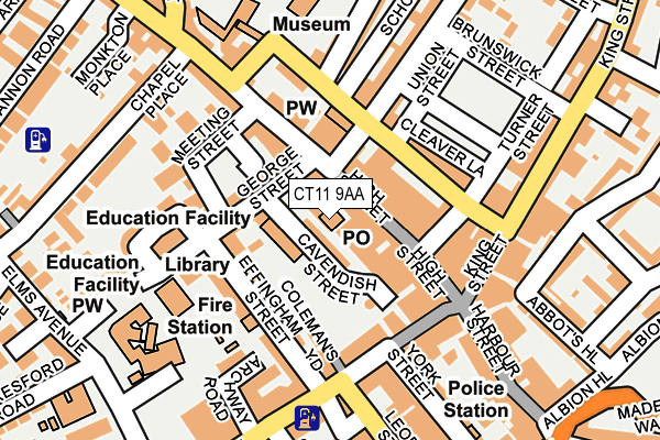 CT11 9AA map - OS OpenMap – Local (Ordnance Survey) CT11 9AA map - OS OpenMap – Local (Ordnance Survey)