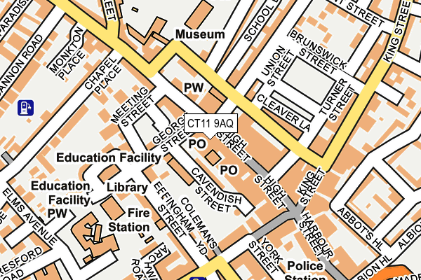CT11 9AQ map - OS OpenMap – Local (Ordnance Survey) CT11 9AQ map - OS OpenMap – Local (Ordnance Survey)