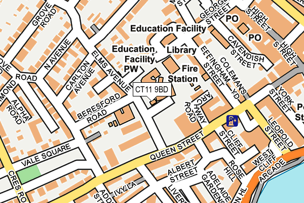 CT11 9BD map - OS OpenMap – Local (Ordnance Survey) CT11 9BD map - OS OpenMap – Local (Ordnance Survey)
