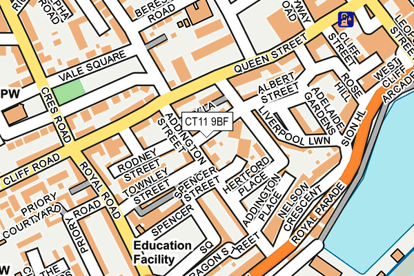CT11 9BF map - OS OpenMap – Local (Ordnance Survey) CT11 9BF map - OS OpenMap – Local (Ordnance Survey)