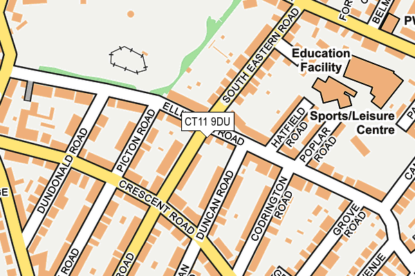 CT11 9DU map - OS OpenMap – Local (Ordnance Survey) CT11 9DU map - OS OpenMap – Local (Ordnance Survey)