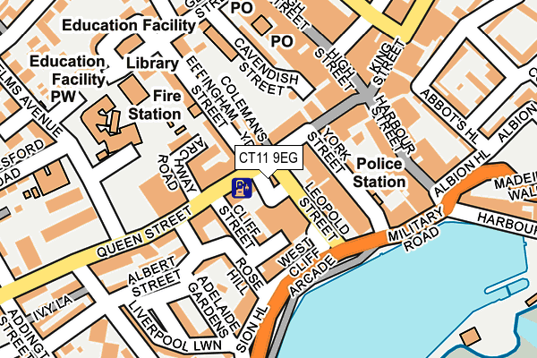 CT11 9EG map - OS OpenMap – Local (Ordnance Survey) CT11 9EG map - OS OpenMap – Local (Ordnance Survey)