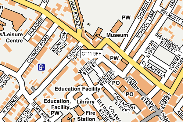 CT11 9FH map - OS OpenMap – Local (Ordnance Survey) CT11 9FH map - OS OpenMap – Local (Ordnance Survey)