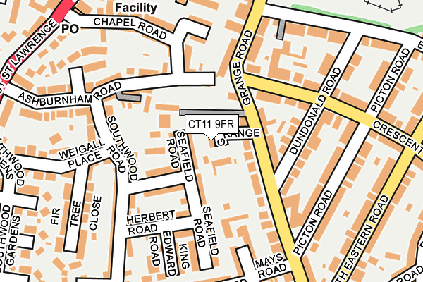 CT11 9FR map - OS OpenMap – Local (Ordnance Survey) CT11 9FR map - OS OpenMap – Local (Ordnance Survey)