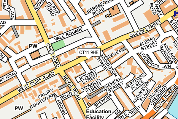 CT11 9HE map - OS OpenMap – Local (Ordnance Survey) CT11 9HE map - OS OpenMap – Local (Ordnance Survey)