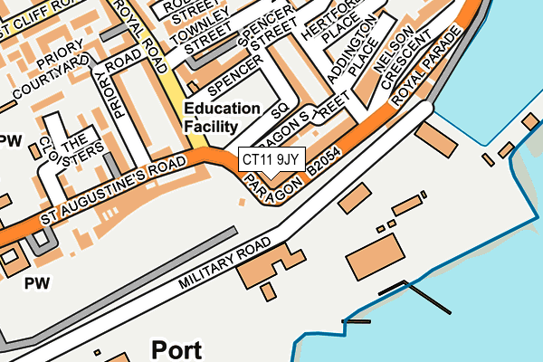 CT11 9JY map - OS OpenMap – Local (Ordnance Survey) CT11 9JY map - OS OpenMap – Local (Ordnance Survey)