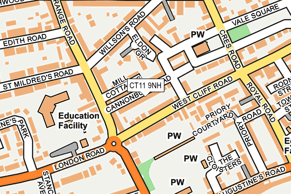 CT11 9NH map - OS OpenMap – Local (Ordnance Survey) CT11 9NH map - OS OpenMap – Local (Ordnance Survey)