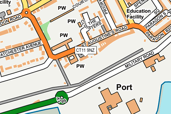 CT11 9NZ map - OS OpenMap – Local (Ordnance Survey) CT11 9NZ map - OS OpenMap – Local (Ordnance Survey)
