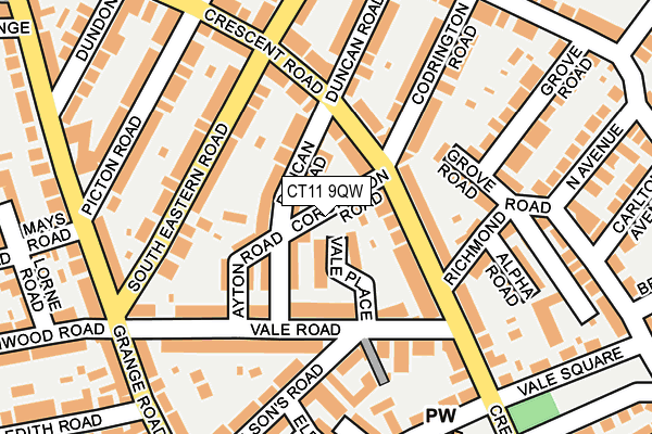 CT11 9QW map - OS OpenMap – Local (Ordnance Survey) CT11 9QW map - OS OpenMap – Local (Ordnance Survey)