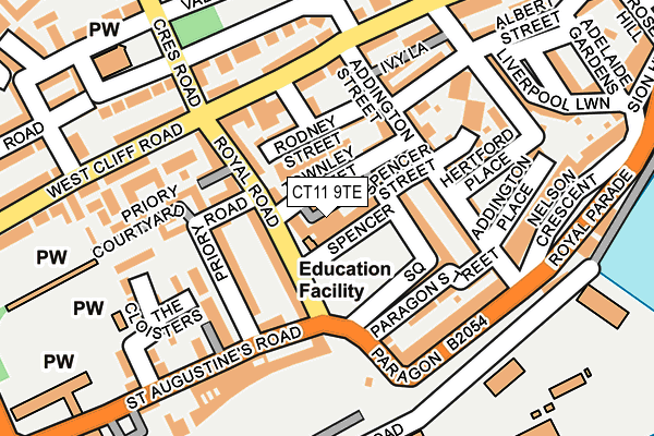CT11 9TE map - OS OpenMap – Local (Ordnance Survey) CT11 9TE map - OS OpenMap – Local (Ordnance Survey)