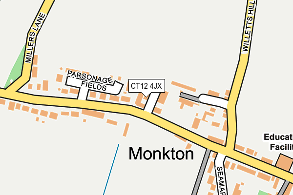 CT12 4JX map - OS OpenMap – Local (Ordnance Survey) CT12 4JX map - OS OpenMap – Local (Ordnance Survey)