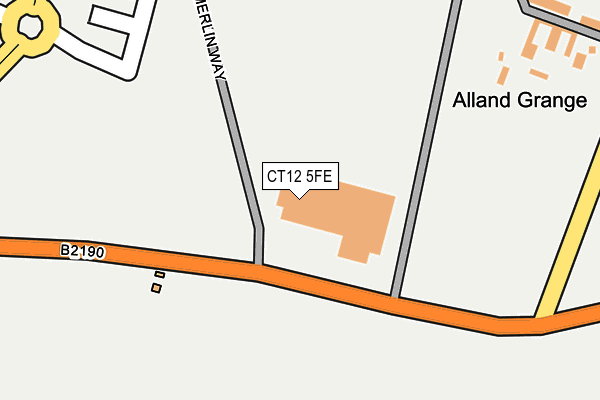 CT12 5FE map - OS OpenMap – Local (Ordnance Survey) CT12 5FE map - OS OpenMap – Local (Ordnance Survey)