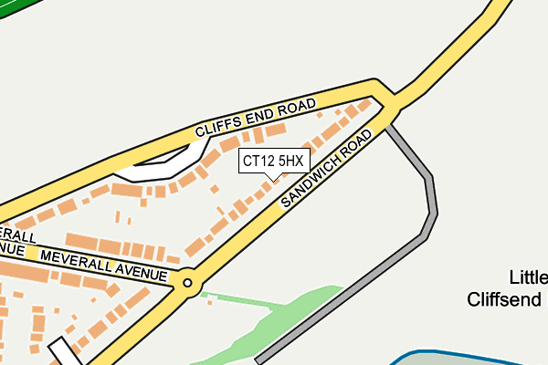 CT12 5HX map - OS OpenMap – Local (Ordnance Survey) CT12 5HX map - OS OpenMap – Local (Ordnance Survey)
