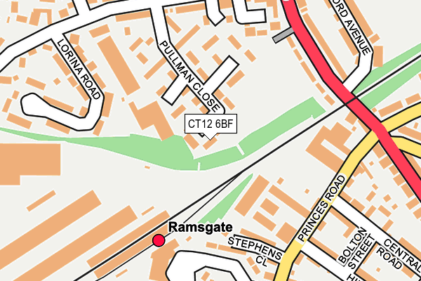 CT12 6BF map - OS OpenMap – Local (Ordnance Survey) CT12 6BF map - OS OpenMap – Local (Ordnance Survey)